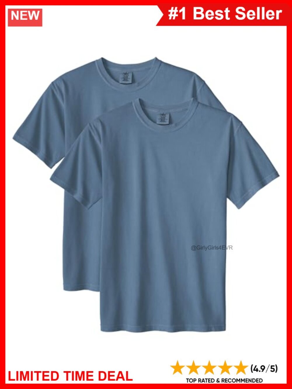 Comfort Colors Heavyweight Short Sleeve Tee Relaxed Fit Crew Neck